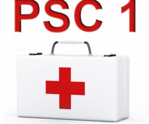 first aid pack on white background